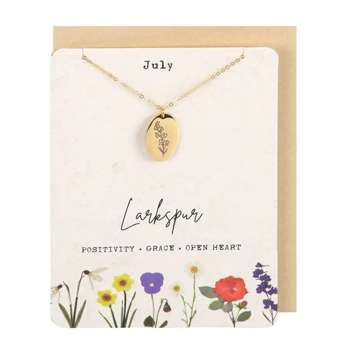 Birth Month Flower Necklace - Jewellery