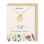 Birth Month Flower Necklace - Jewellery