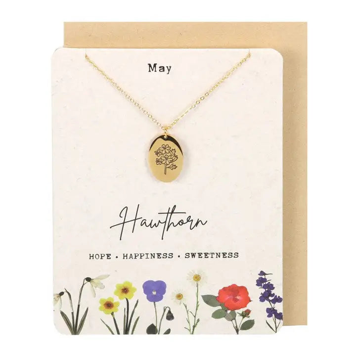 Birth Month Flower Necklace - Jewellery