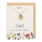 Birth Month Flower Necklace - Jewellery