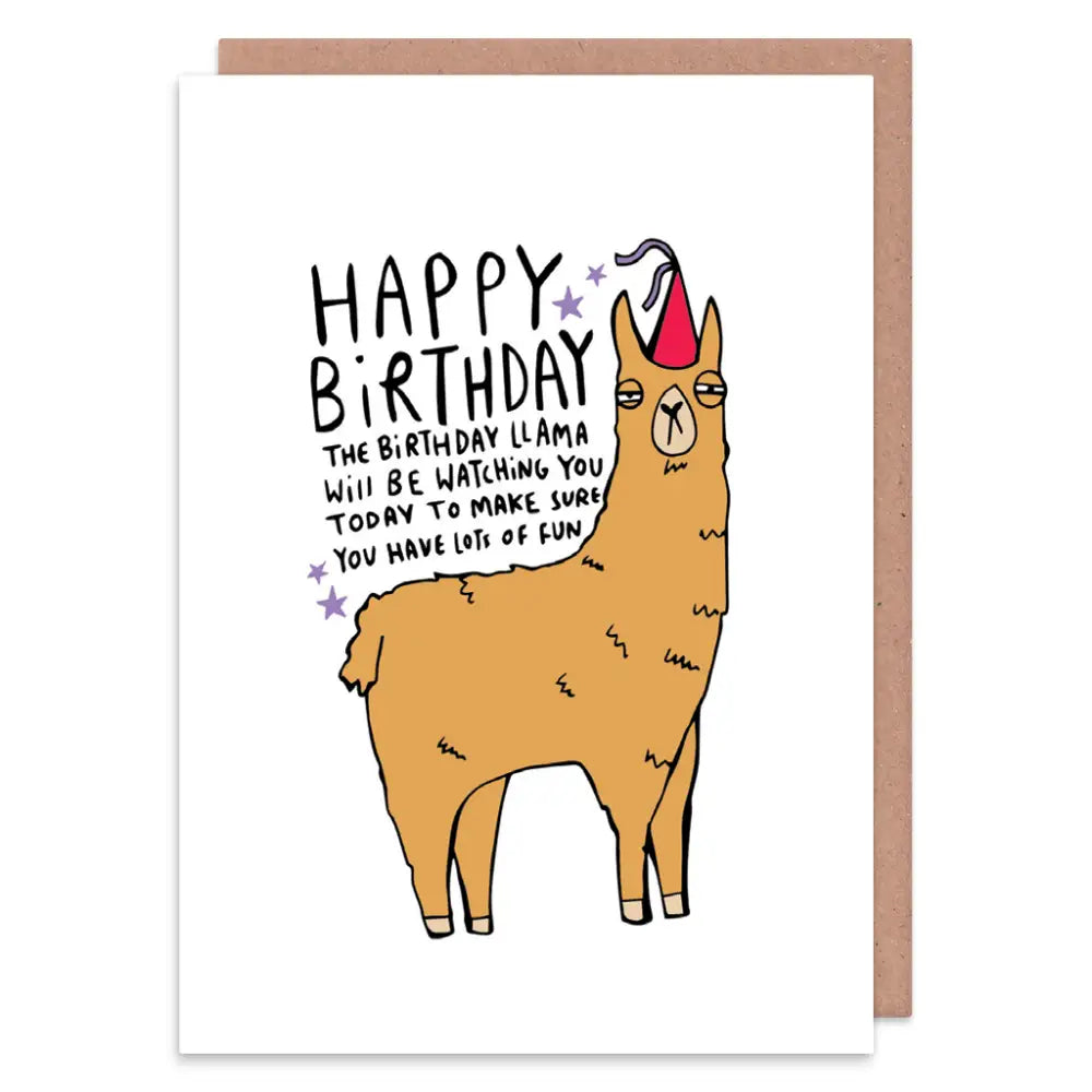 Birthday Llama Card - Cards