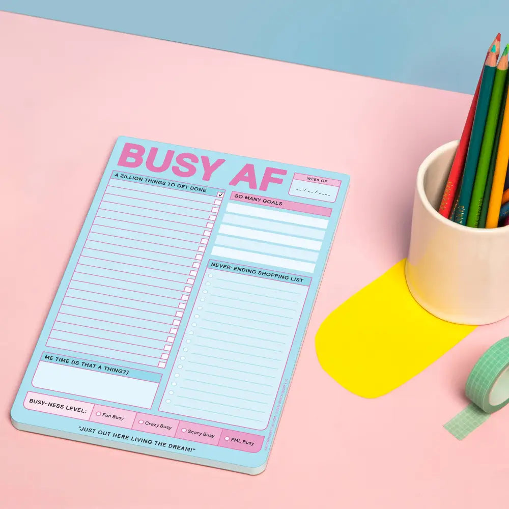 Busy AF Notepad - Books & Stationery