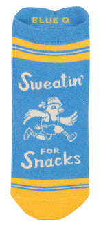 Sweating for snacks - funny womens trainer socks | Laughing Sisters UK