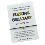 You are fucking brilliant wish string bracelet | Laughing Sisters UK