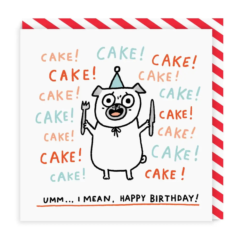 Cake! Cake! Cake! Gemma Correll Birthday Card - Cards