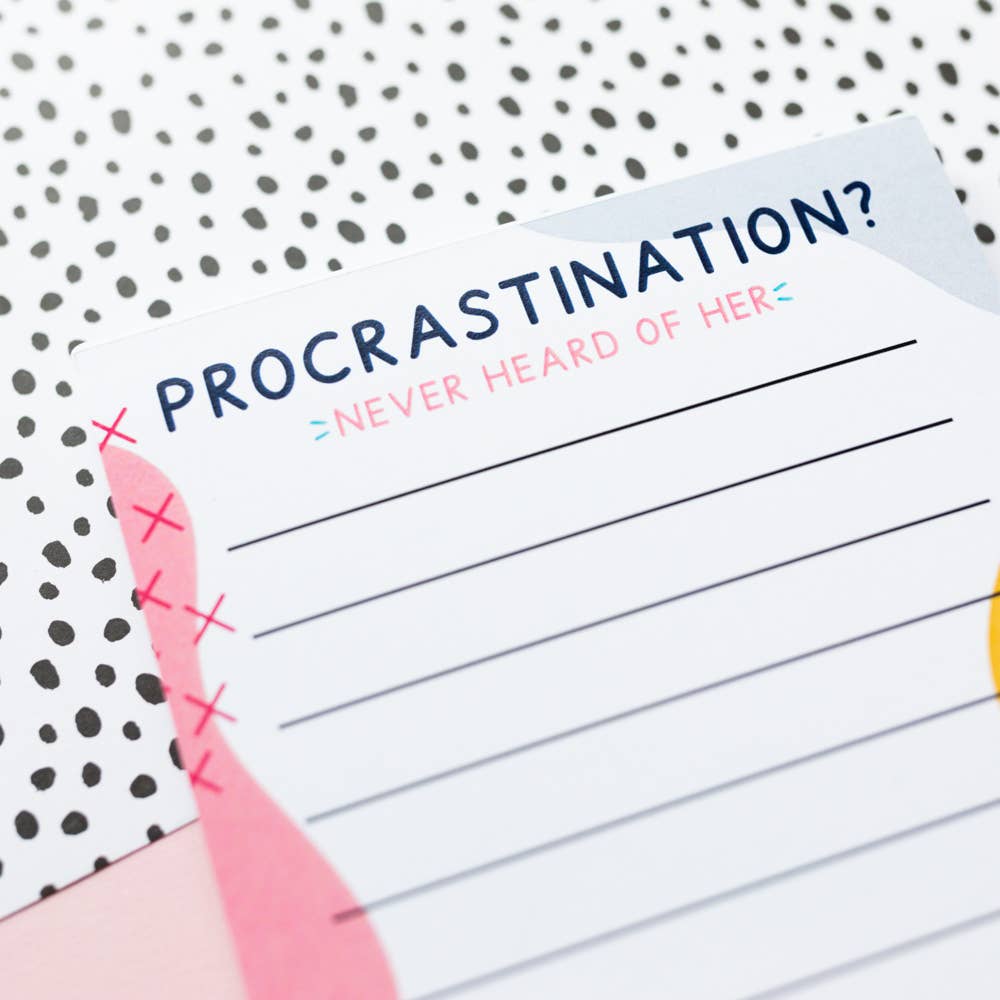 Procrastination tear-off notepad | Laughing Sisters UK