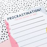Procrastination tear-off notepad | Laughing Sisters UK