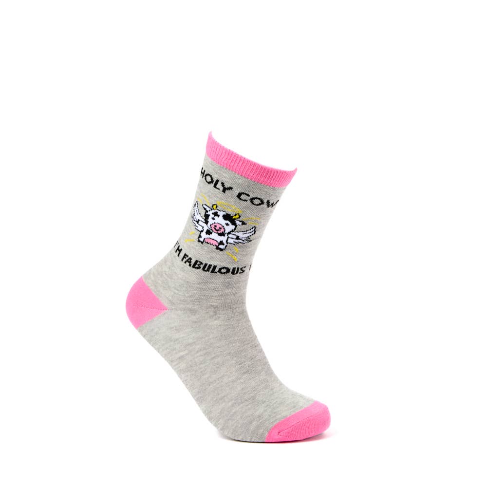 Holy Cow I'm Fabulous funny womens socks | Laughing Sisters UK