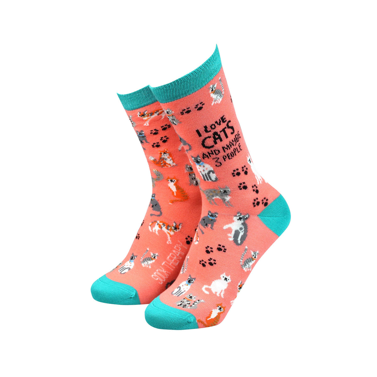 I love cats & maybe 3 people Women's Socks | Laughing Sisters UK