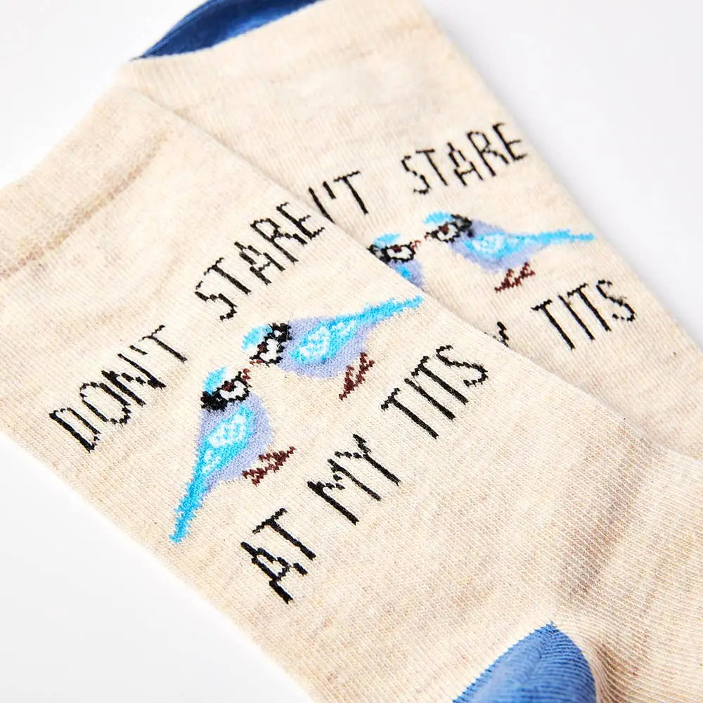 Don’t Stare At My Tits Socks - Funny Women's Socks | Laughing Sisters UK