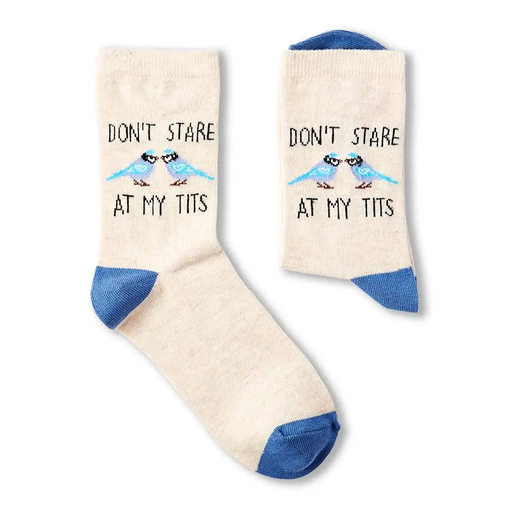 Don’t Stare At My Tits Socks - Funny Women's Socks | Laughing Sisters UK