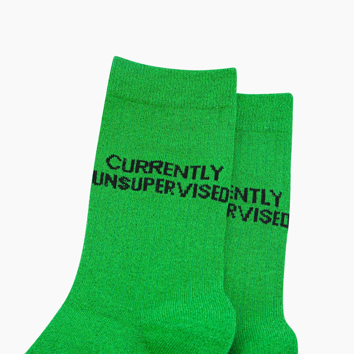 'Currently Unsupervised' funny women's glitter socks | Laughing Sisters UK