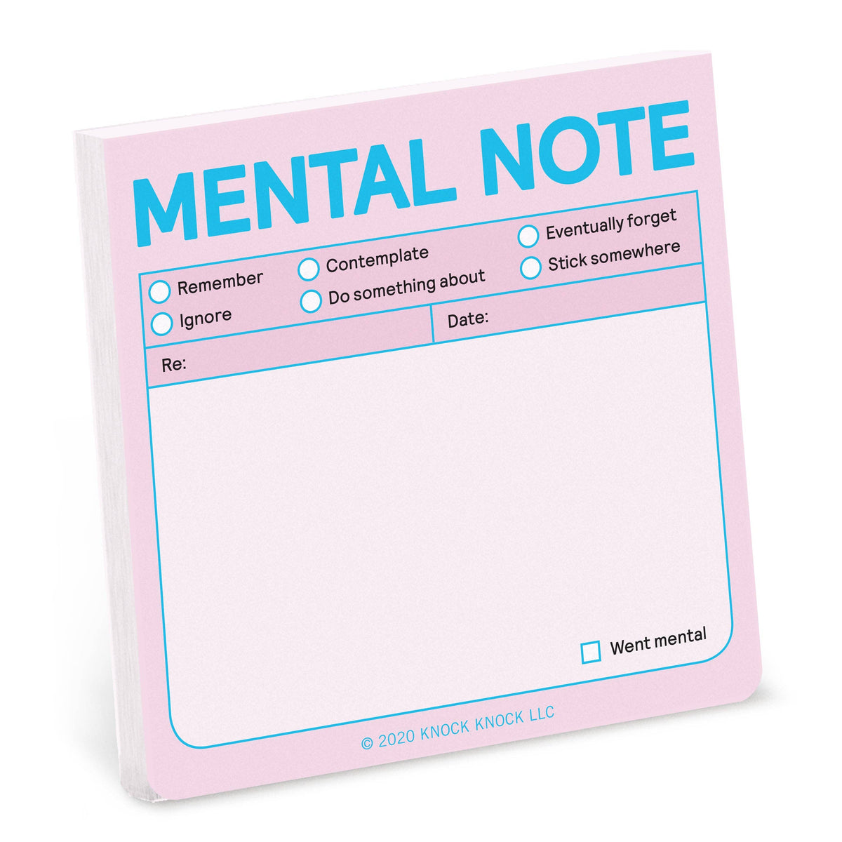 'Mental note' Sticky note memo pad | Laughing Sisters UK