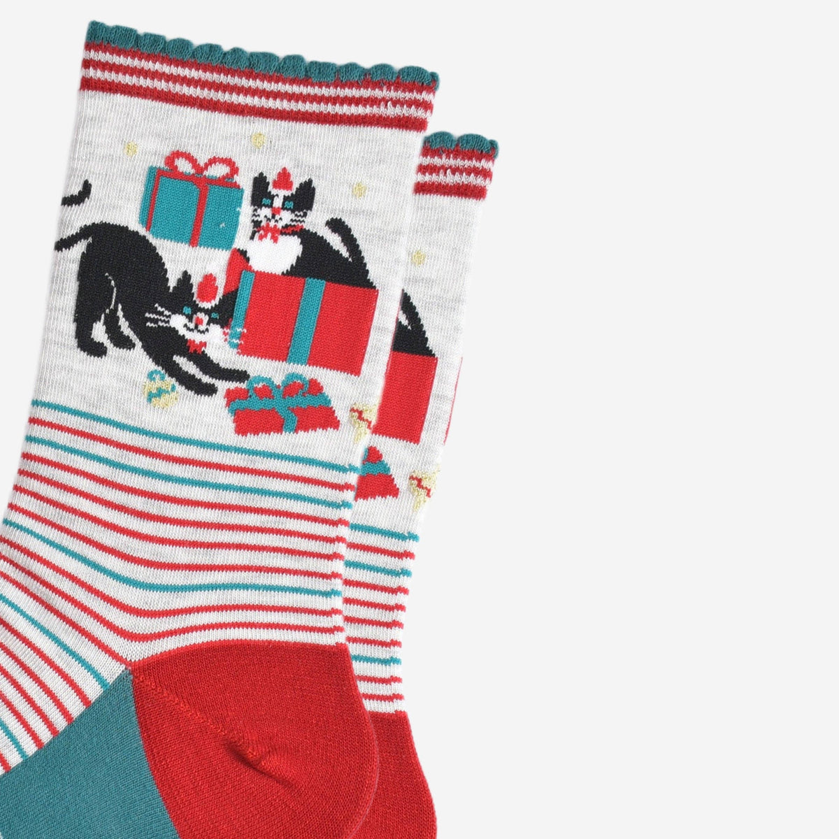 Cute Christmas Cats Women's Bamboo Socks | Laughing Sisters UK