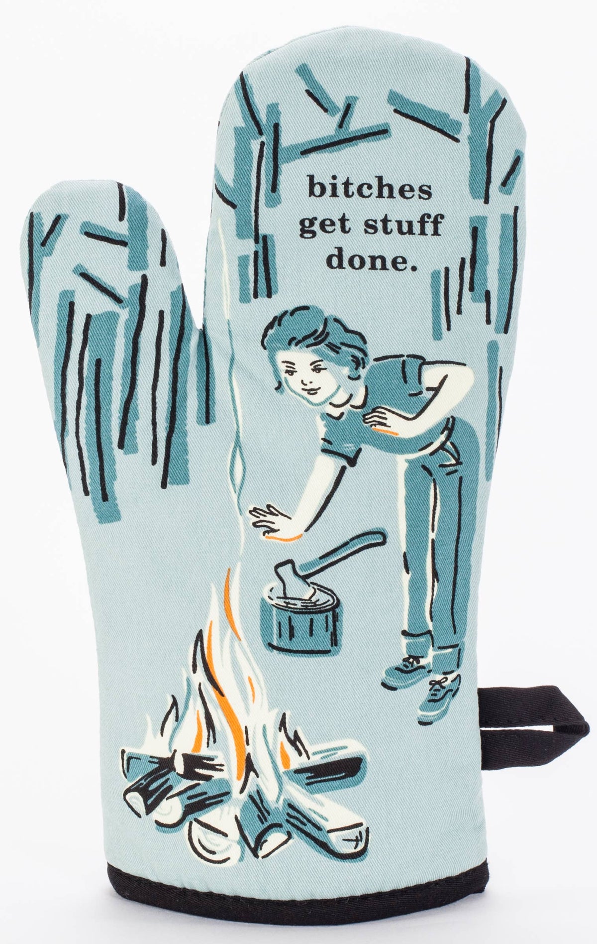 Bitches get stuff done - funny oven glove | Laughing Sisters UK