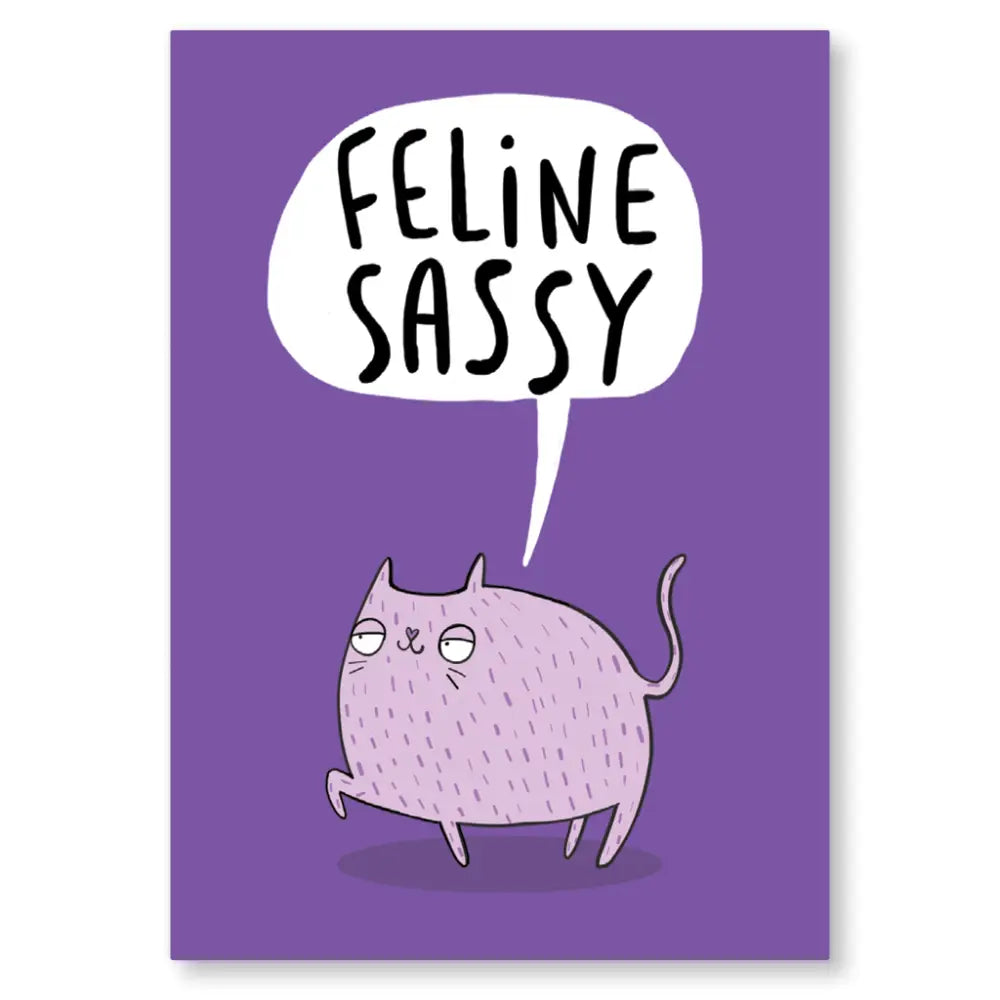 Feline Sassy Postcard - Books & Stationery