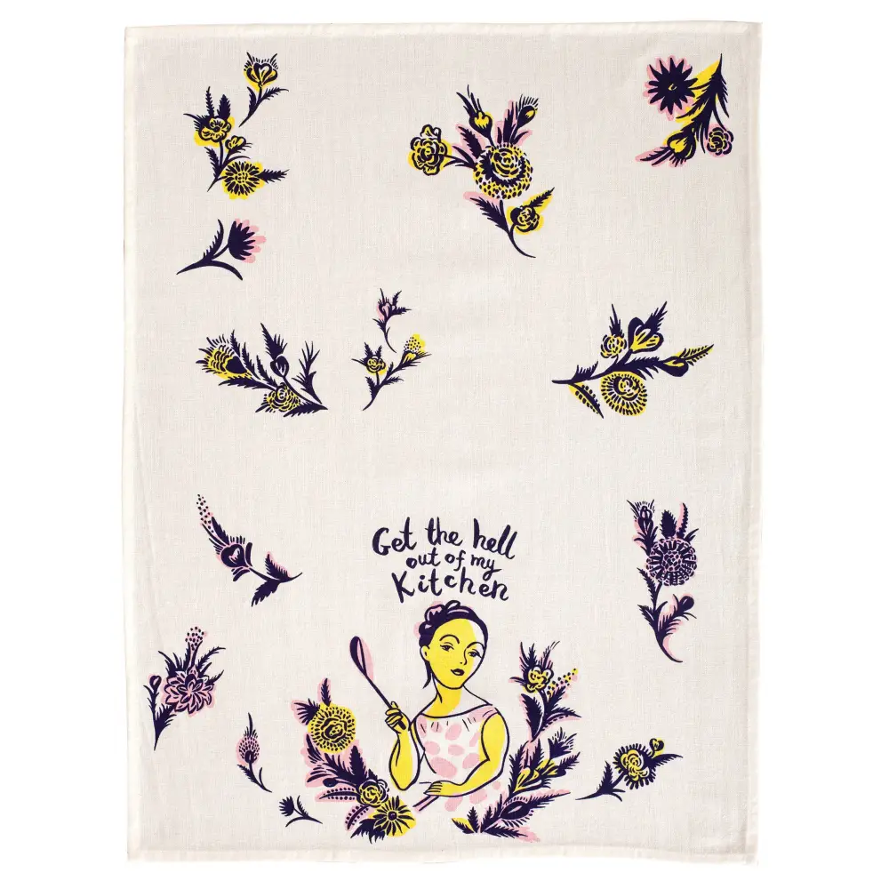 Get The Hell Out Dish Towel - Funny Kitchen Gift | Laughing Sisters UK