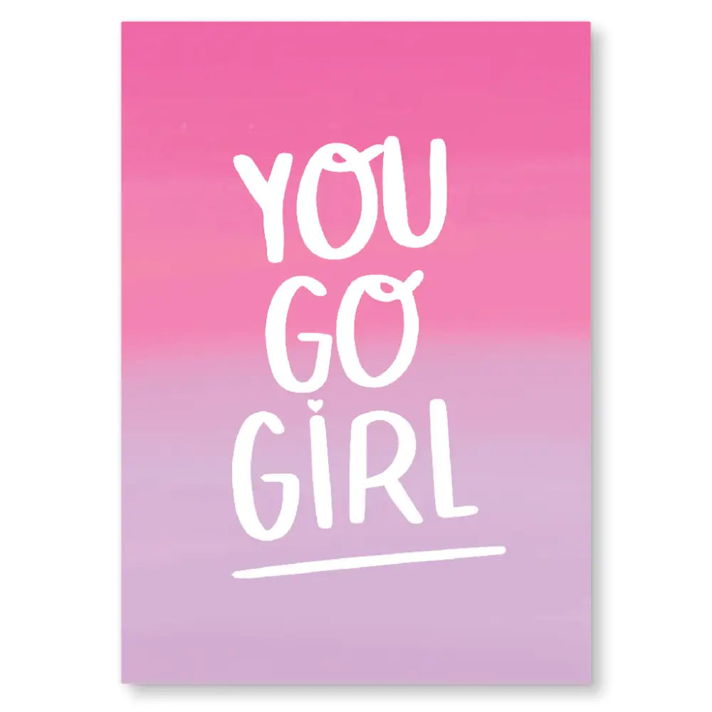 Go Girl Postcard - Books & Stationery