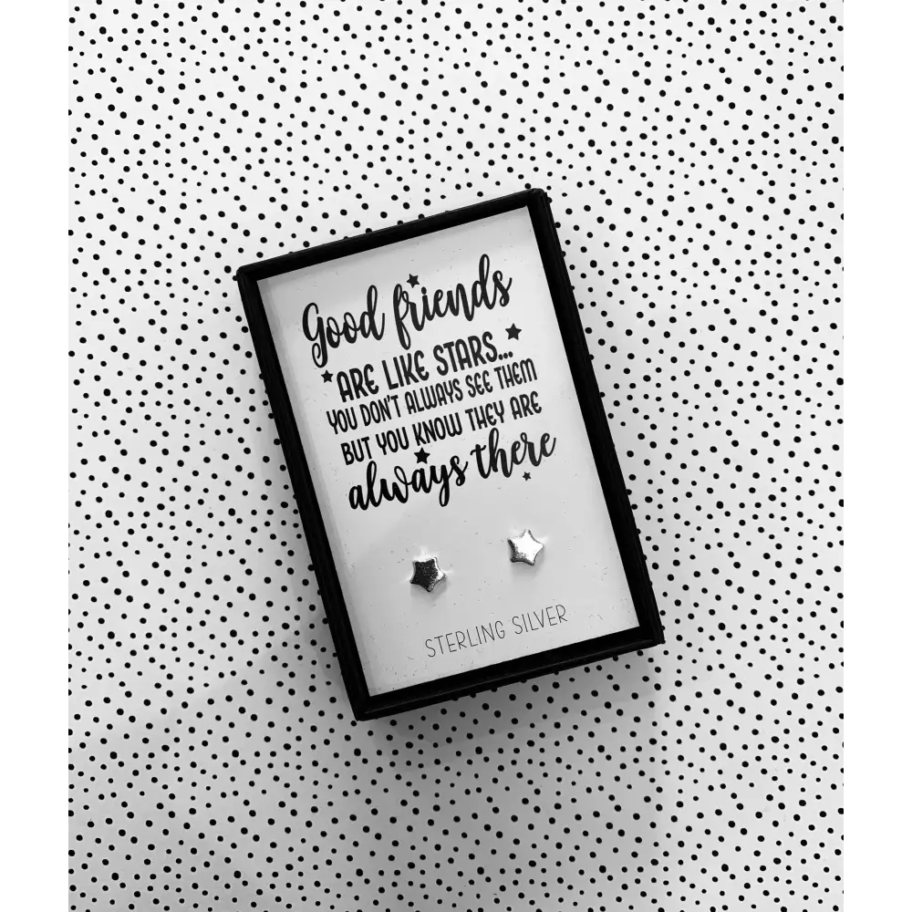 Good Friends are like Stars Silver Earrings - Jewellery