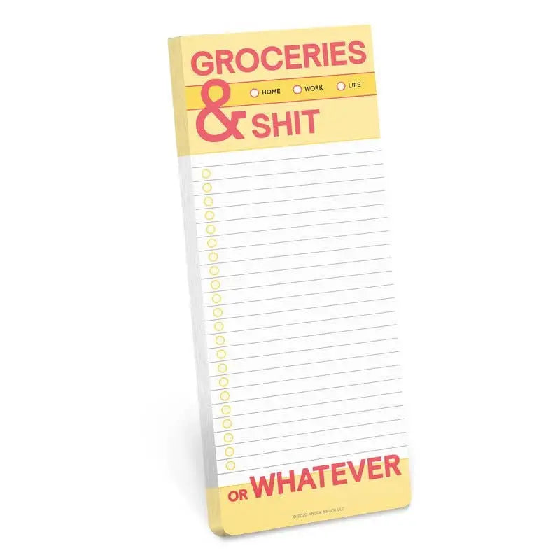 Groceries and Sh*t Make-a-List Pad - Books & Stationery