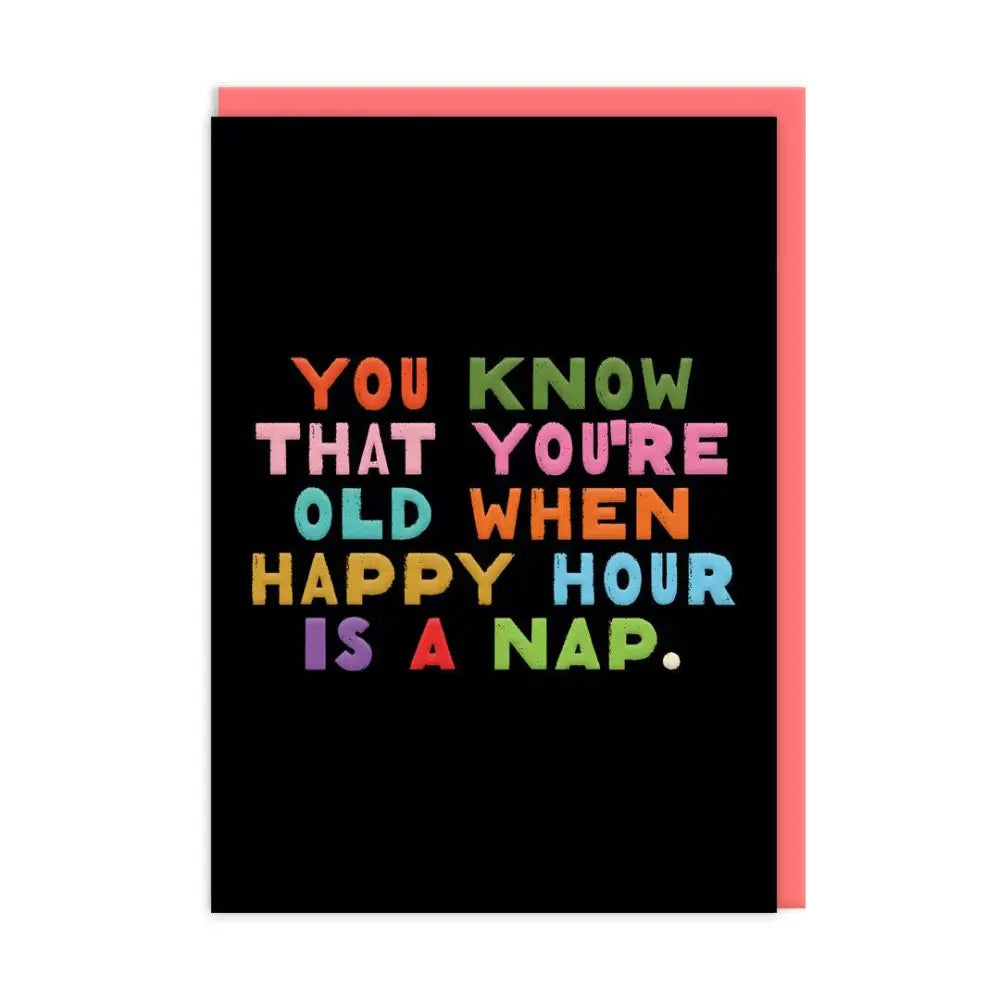 Happy Hour Is A Nap Birthday Card - Cards
