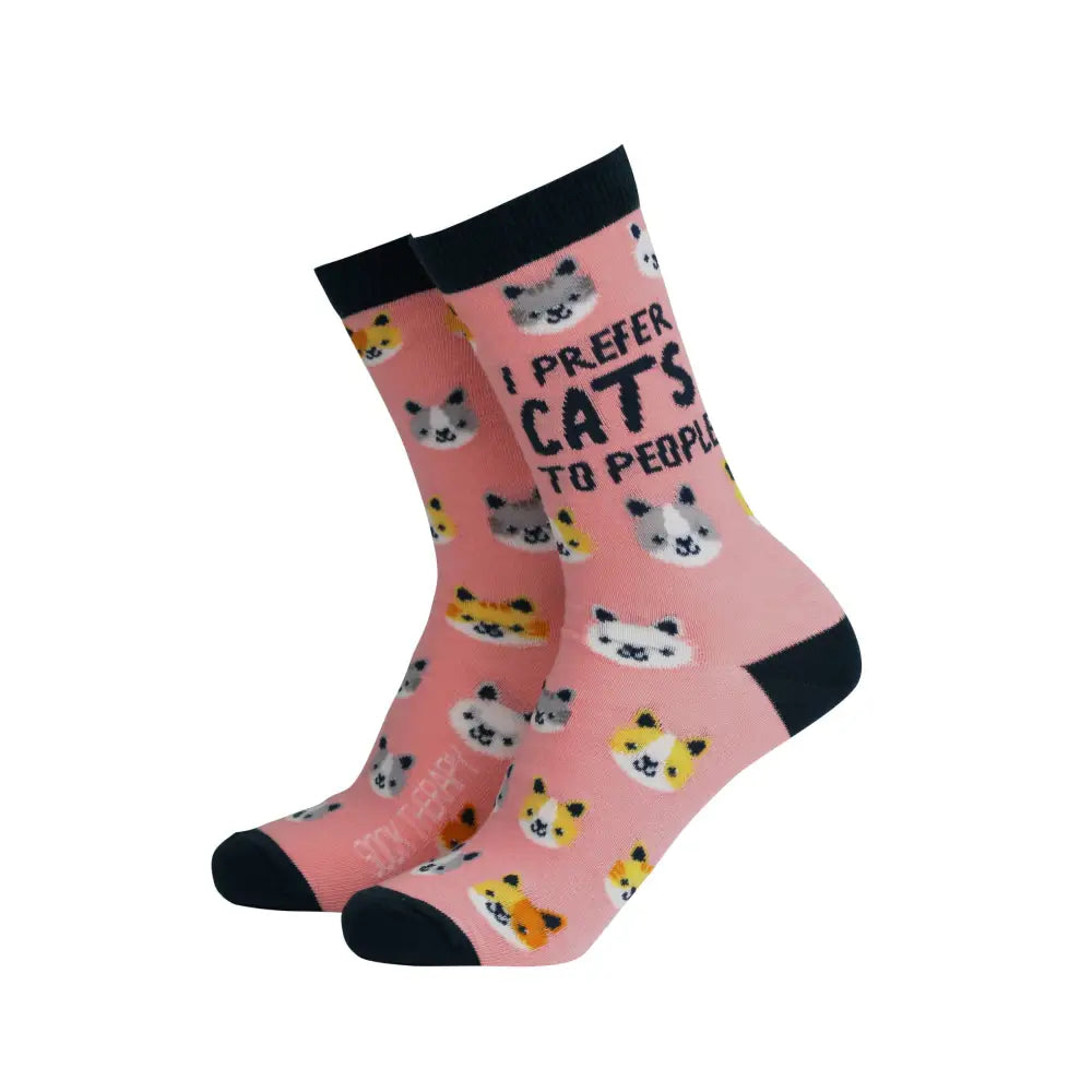 I Prefer Cats to People - Women’s Bamboo Socks - Socks