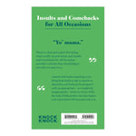 Insults & Comebacks - Lines for All Occasions Book - Books & Stationery