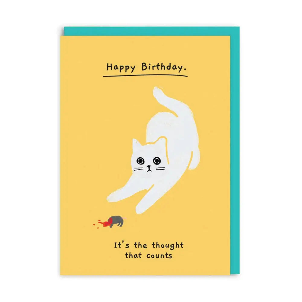 It’s the thought that counts Cat Birthday Card - Cards