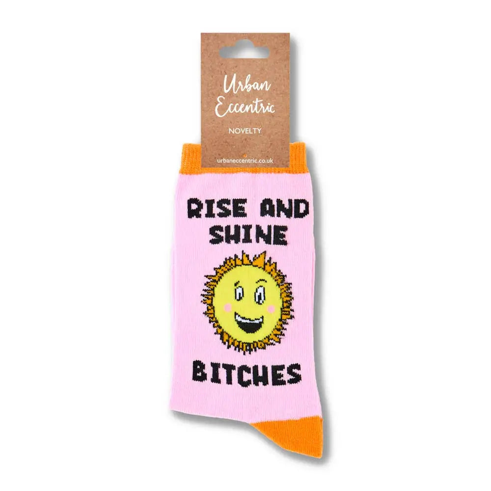 Ladies Rise and Shine B*tches Socks - Socks