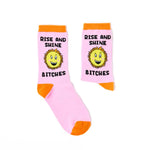 Ladies Rise and Shine B*tches Socks - Socks