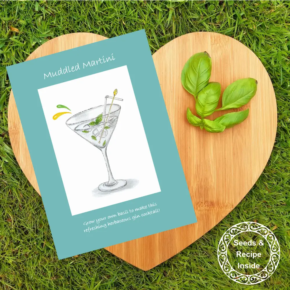Seed & Recipe Card - Muddled Martini Gin Cocktail - Cards