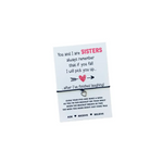Sisters Heart Wish String Bracelet - Jewellery