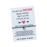 Sisters Heart Wish String Bracelet - Jewellery