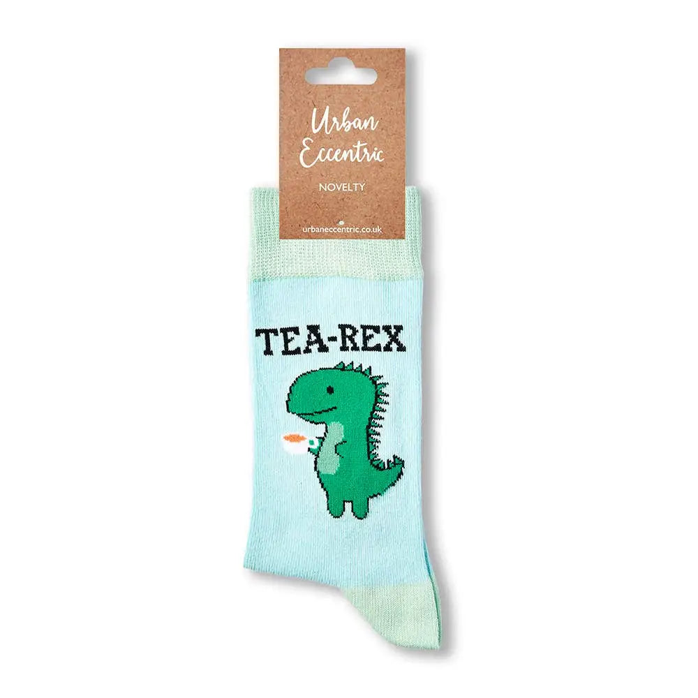 Tea-Rex Funny Dinosaur Socks | Laughing Sisters UK