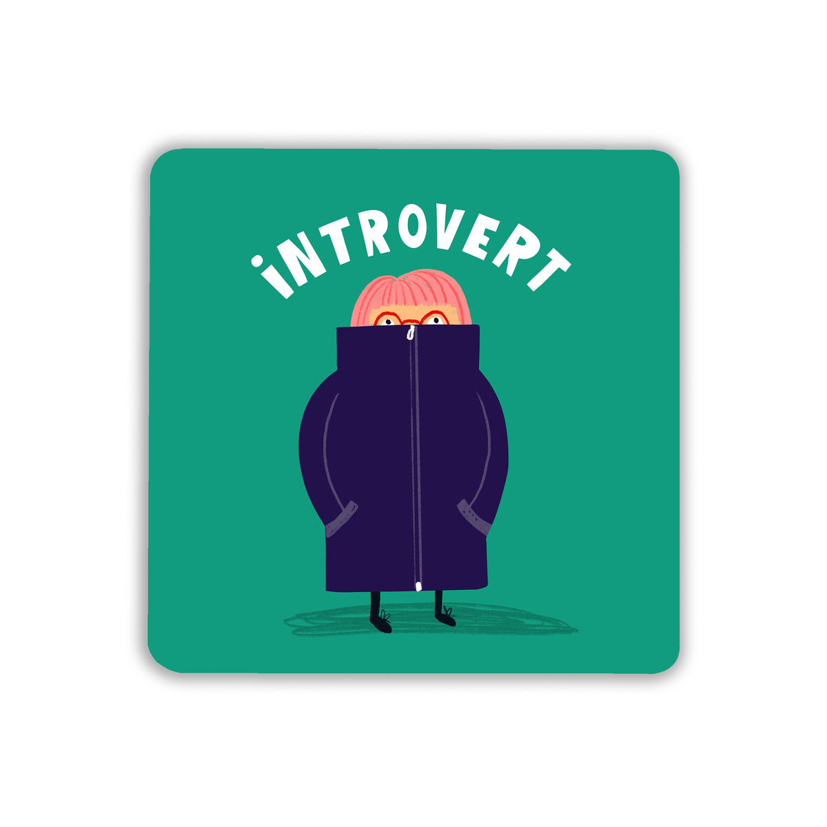 Introvert drinks coaster gift | Laughing Sisters UK