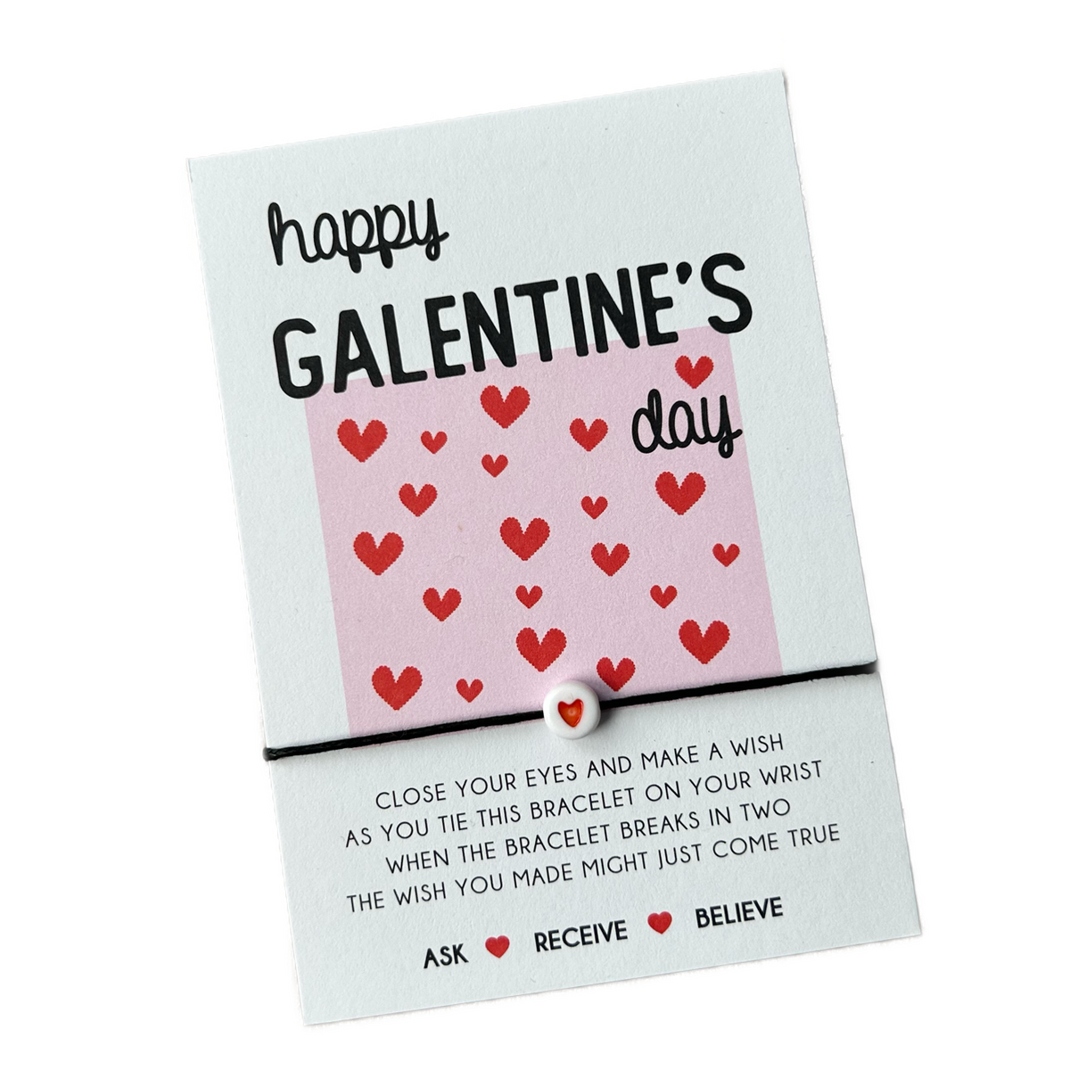 Happy Galentine's Day Wish String Bracelet | Laughing Sisters UK