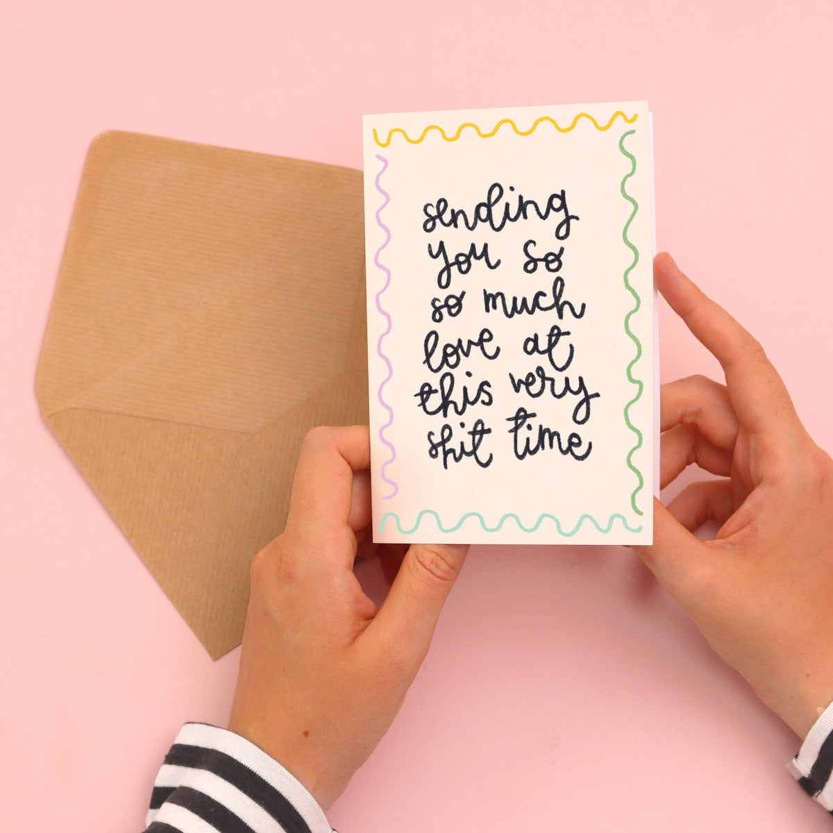 Sending love at this shit time sympathy greeting card | Laughing Sisters UK