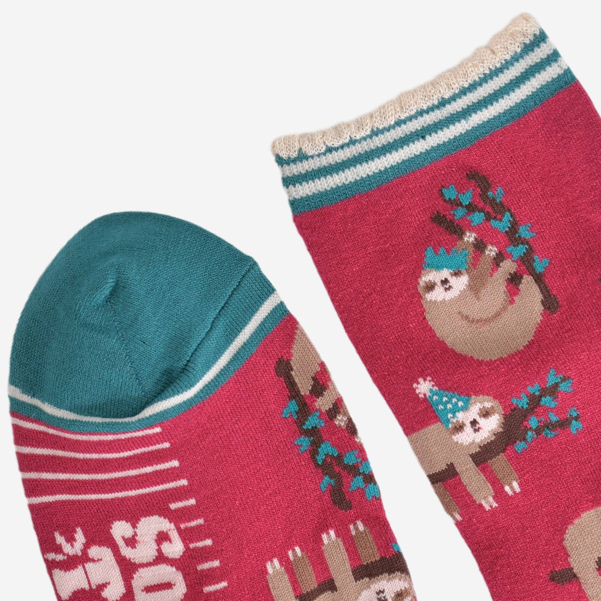 Party Sloth Fun Women's Bamboo Socks | Laughing Sisters UK
