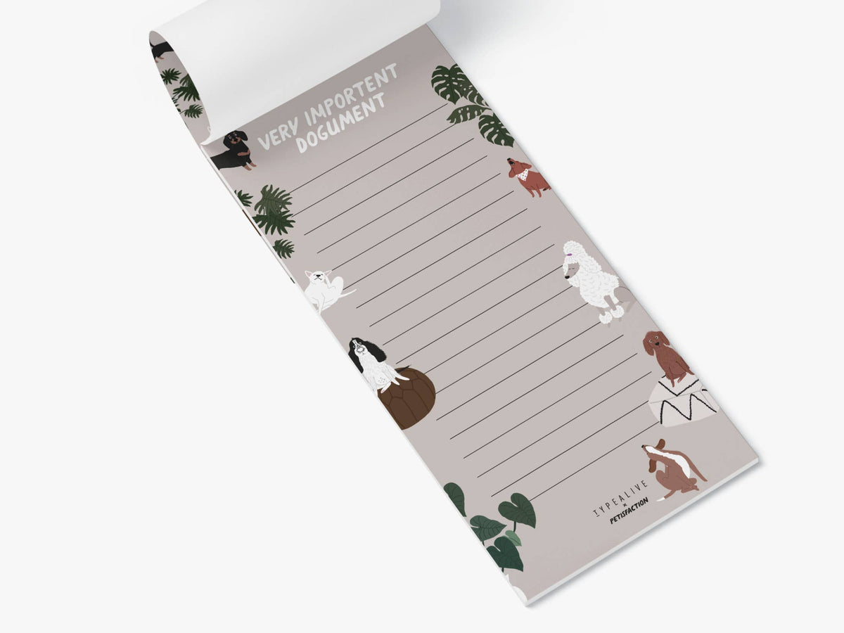 'Very Important Dogument' List Notepad | Laughing Sisters UK
