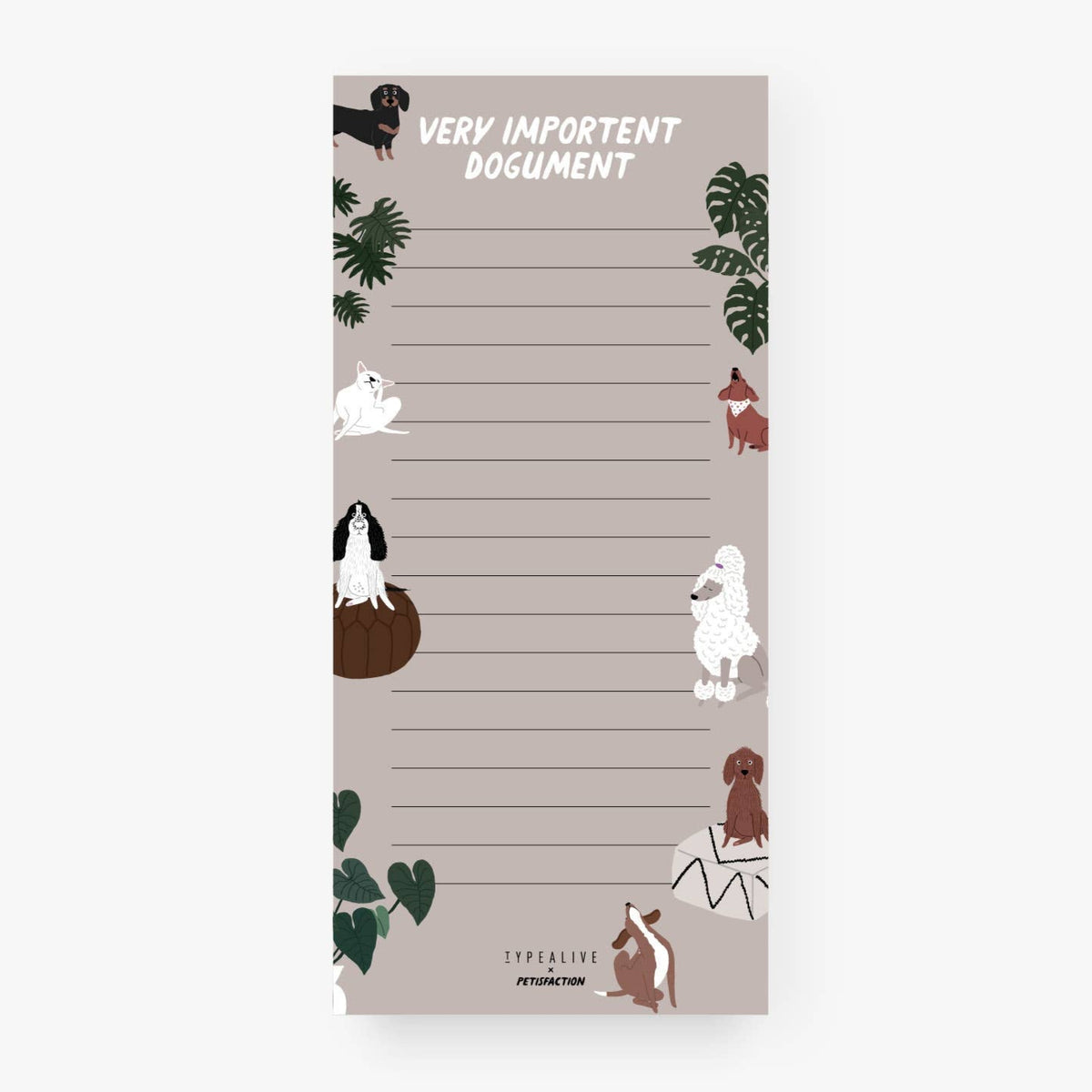 'Very Important Dogument' List Notepad | Laughing Sisters UK