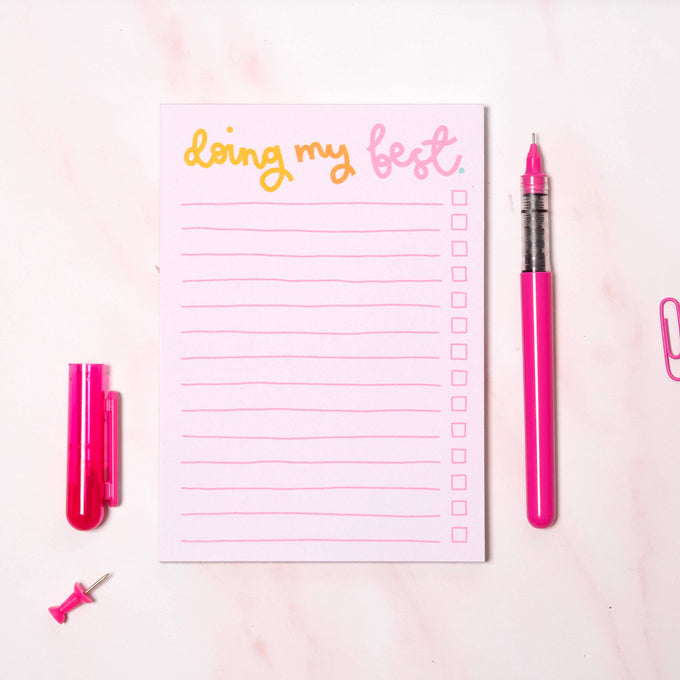 Doing my best A6 list notepad stationery gift | Laughing Sisters UK