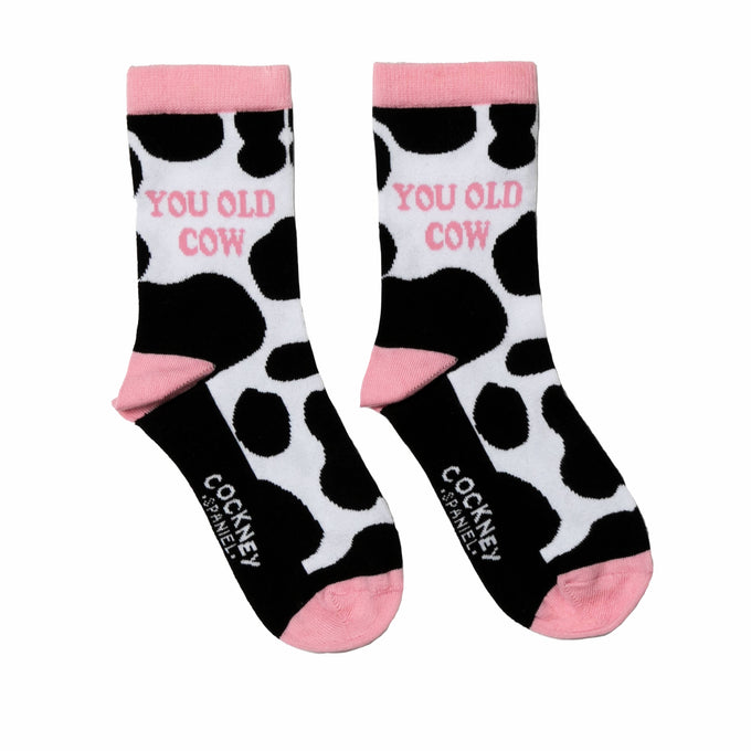 You old cow - funny women's socks | Laughing Sisters UK