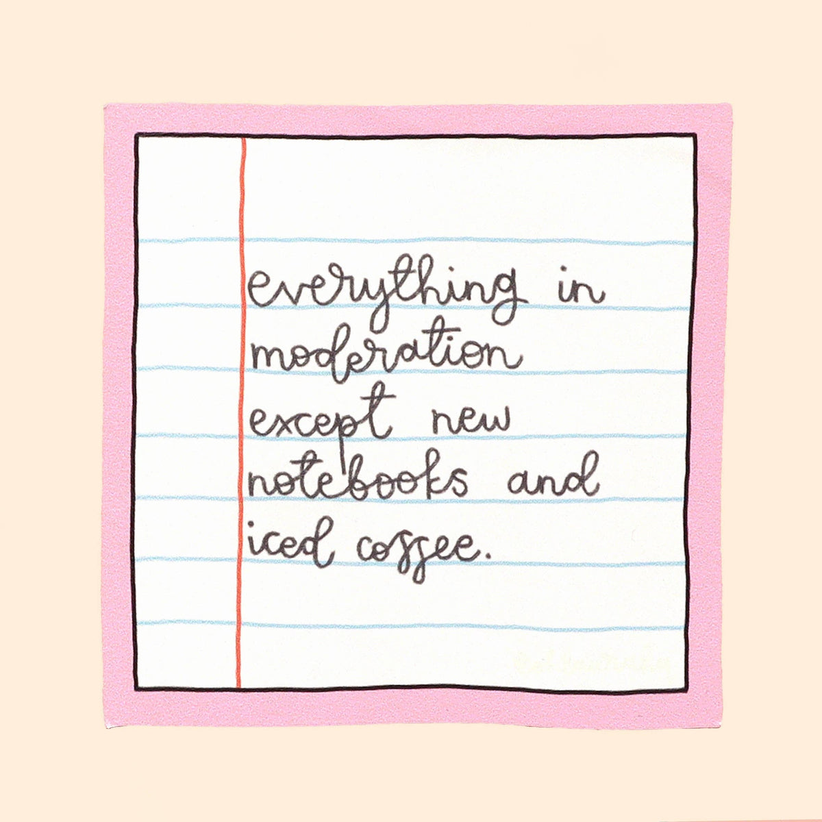 Notebooks & Iced Coffee Vinyl Sticker | Laughing Sisters UK