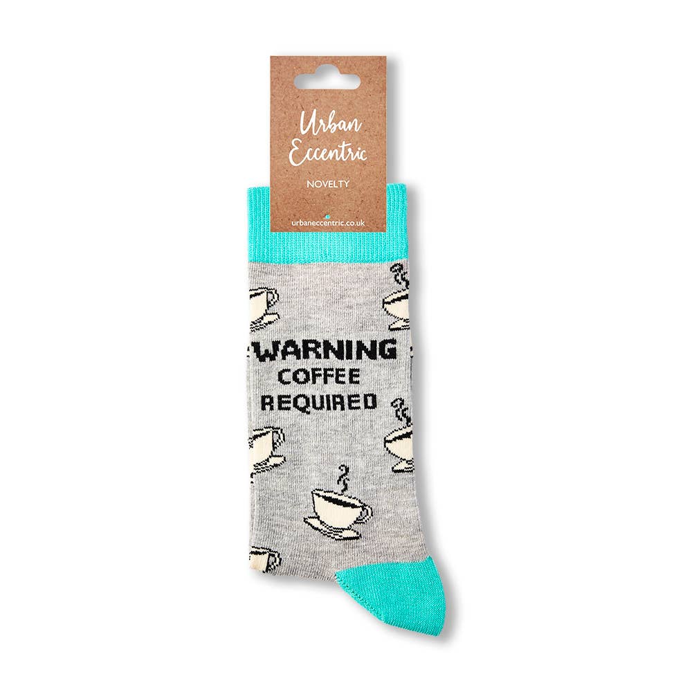'Warning Coffee Required' Socks