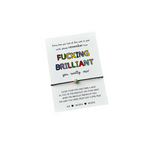 You are fucking brilliant wish string bracelet | Laughing Sisters UK