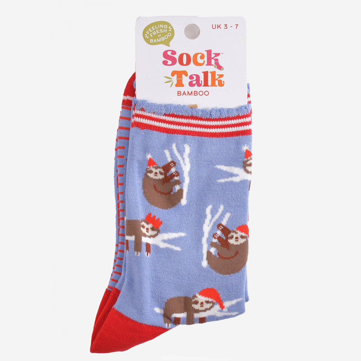 Christmas Sloth Women's Bamboo Socks | Laughing Sisters UK