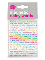 Rudey Magnetic Words - Sweary Fridge Magnet | Laughing Sisters UK