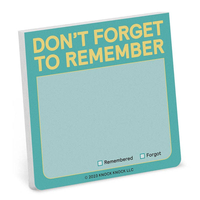 Don't forget to remember Sticky Note Memo Pad | Laughing Sisters UK