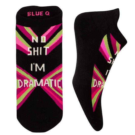No Shit I'm Dramatic - Funny Women's Trainer Socks | Laughing Sisters UK