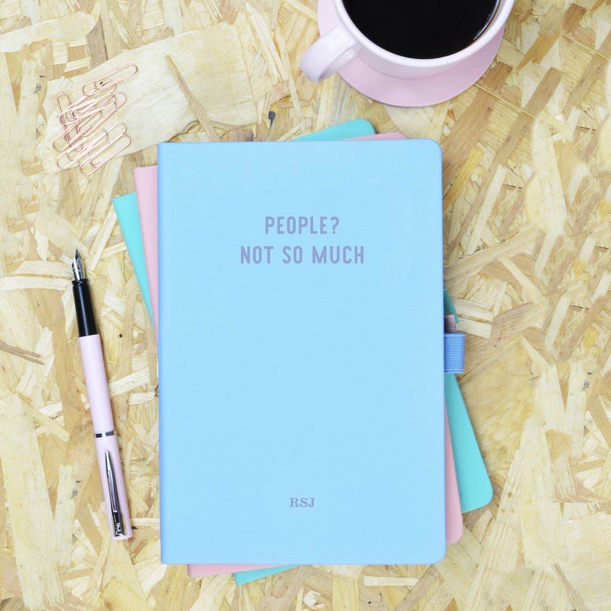 People? Not so much - blue hardback notebook | Laughing Sisters UK
